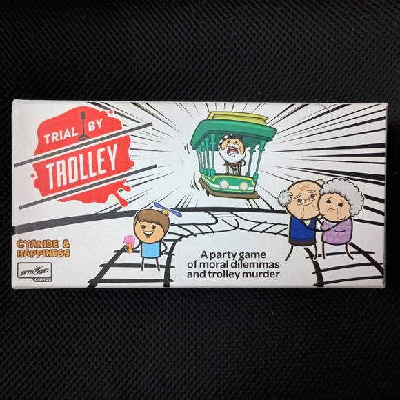TRIAL BY TROLLEY CARD GAME // Party Game Funny Adult Fun - Picture 1 of 4